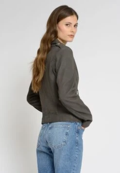 Mustang Leren Jas - Dark Grey -Mustang Verkoop 8dcb191564174123bd00ce1fd2f8c413