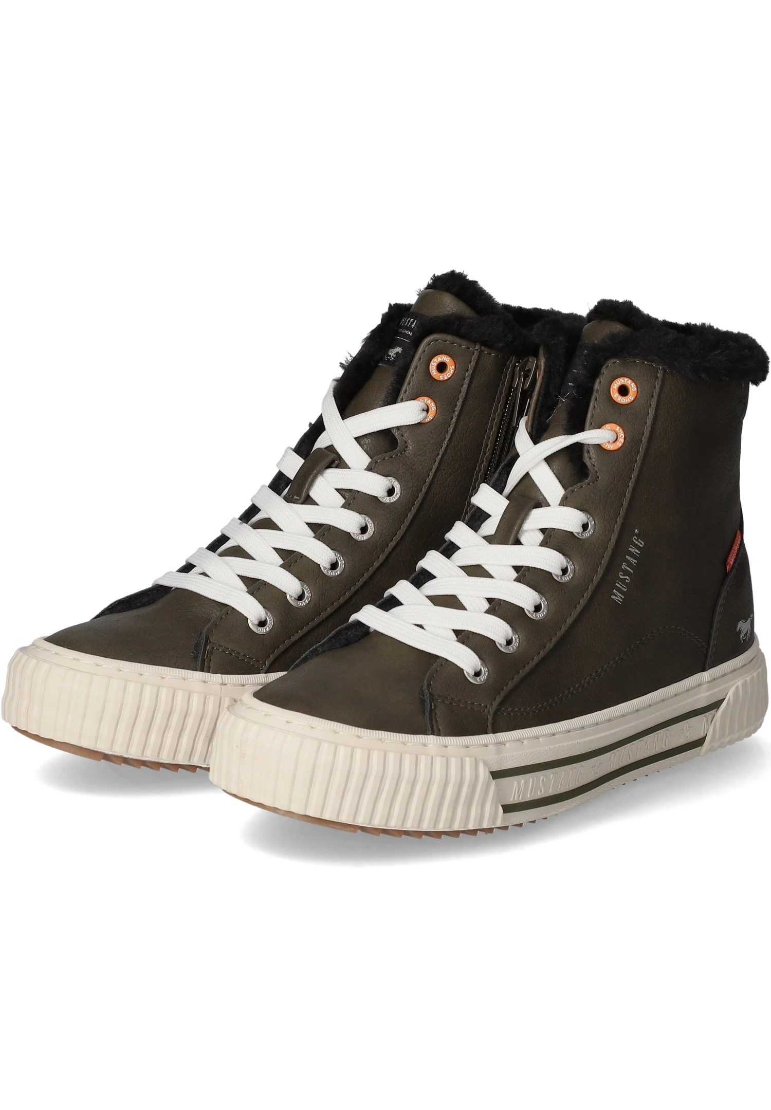 Mustang Sneakers Hoog - Khaki 3 Mustang Sneakers Hoog - Khaki