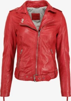 Mustang Leren Jassen Tussenjas 31020254 Dames Rood