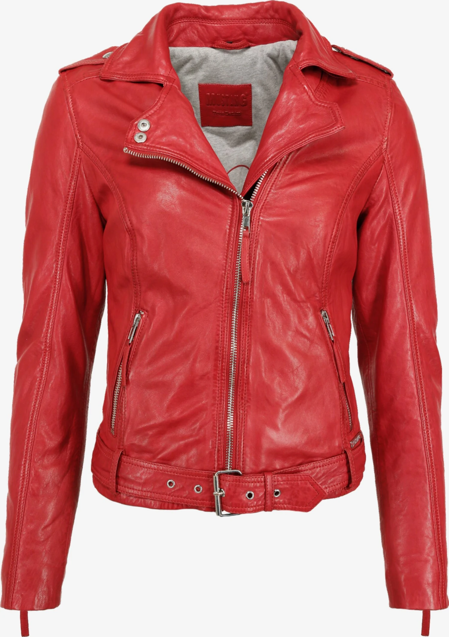 Mustang Leren Jassen Tussenjas 31020254 Dames Rood 3 Mustang Leren Jassen Tussenjas 31020254 Dames Rood