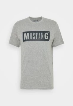 Mustang Alex Logo Tee - T-Shirt Print - Mid Grey -Mustang Verkoop 8f76c05d729b4a69bcddfebe4affbbe9