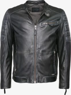 Mustang Leren Jassen Tussenjas Heren Donkergrijs