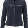 Mustang Leren Jassen Tussenjas Ryana Dames Blauw