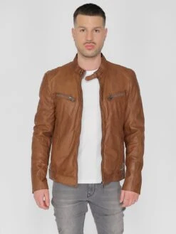 Mustang Leren Jassen Tussenjas 31021312 Heren Cognac -Mustang Verkoop 93930dead6dc0040c89458651aa0f6f8