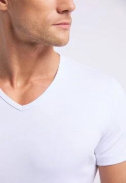 Mustang Aaron - T-Shirt Basic - White 10 Mustang Aaron - T-Shirt Basic - White -Mustang Verkoop 94a43d31188b40e3b574acb4a0c90a63