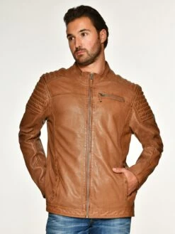 Mustang Leren Jassen Tussenjas Rocha Heren Bruin -Mustang Verkoop 94ce4113708ff2279ce864e31359cc43