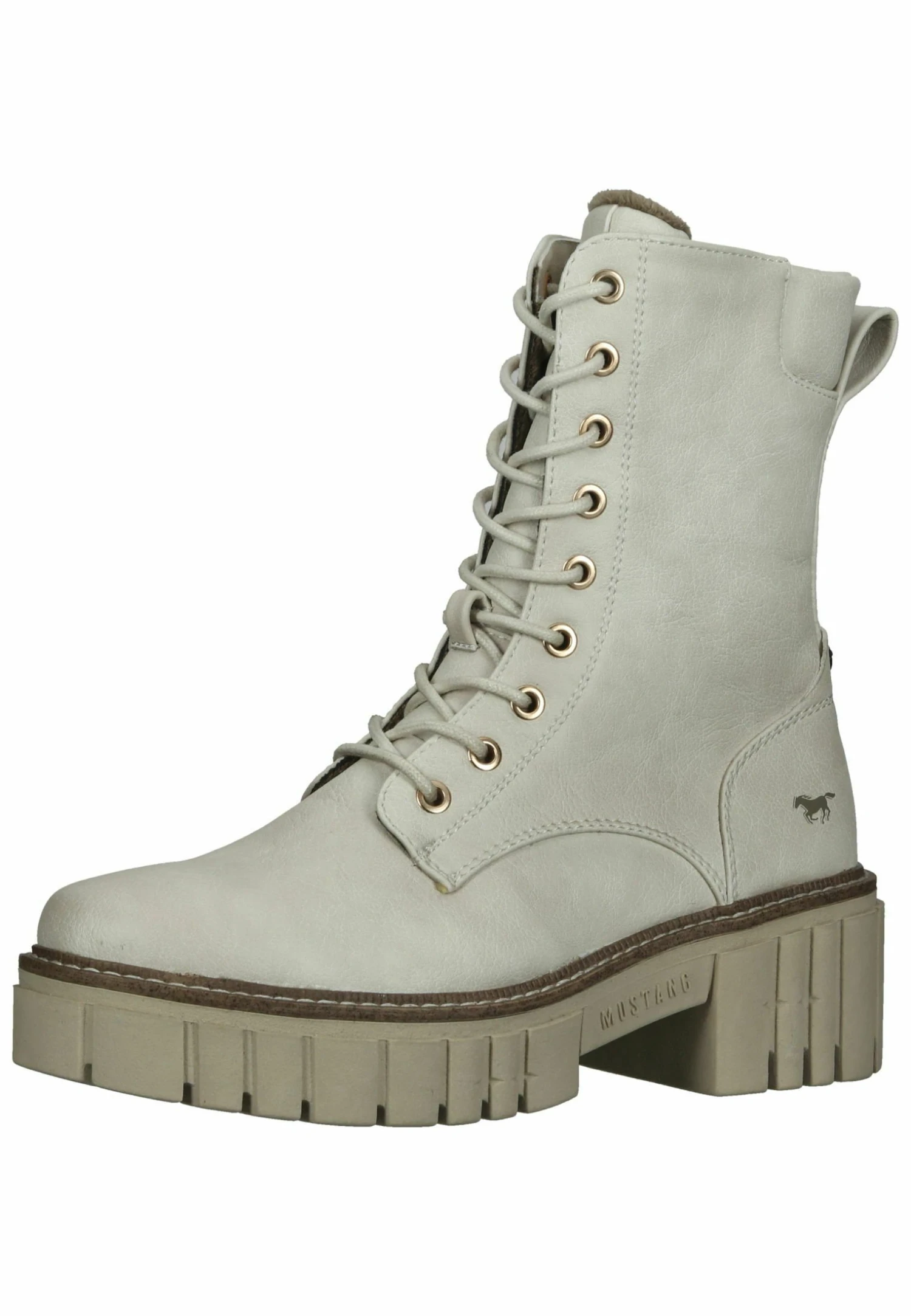 Mustang Enkellaarsjes Met Plateauzool - Ice 4 Mustang Enkellaarsjes Met Plateauzool - Ice - Afbeelding 2