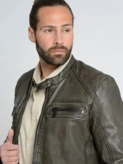 Mustang Leren Jassen Tussenjas Heren Donkergroen -Mustang Verkoop 96f0d39a5c27aef613284bc67005ea9d