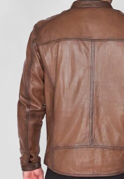 Mustang Leren Jassen Tussenjas Heren Lichtbruin -Mustang Verkoop 9712b6ebe289f9a000da1b1b34854380