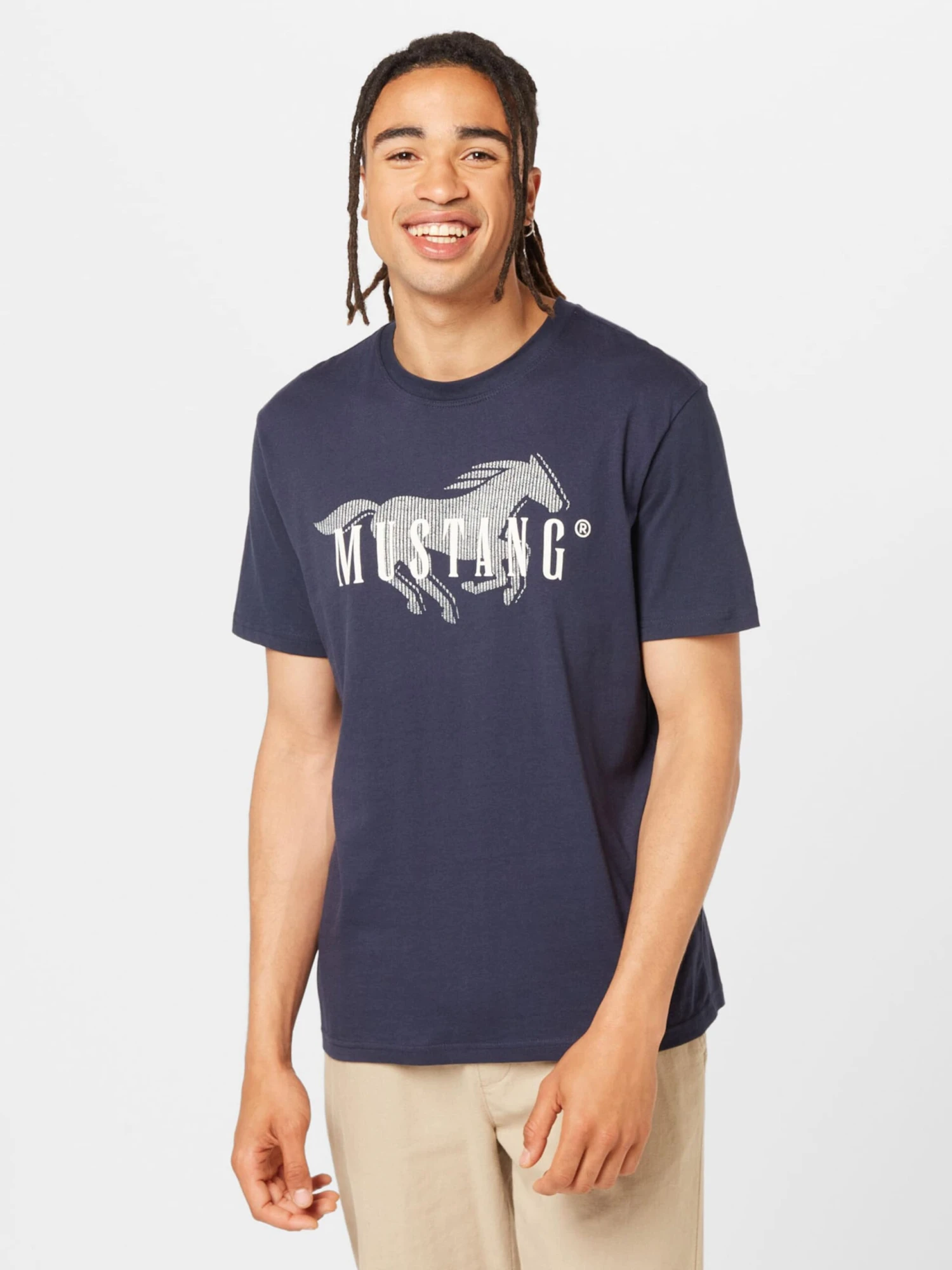 Mustang T-shirts Shirt Heren Marine 4 Mustang T-shirts Shirt Heren Marine - Afbeelding 2