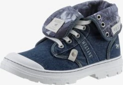 Mustang Enkellaarsjes Veterlaarsjes Dames Blauw