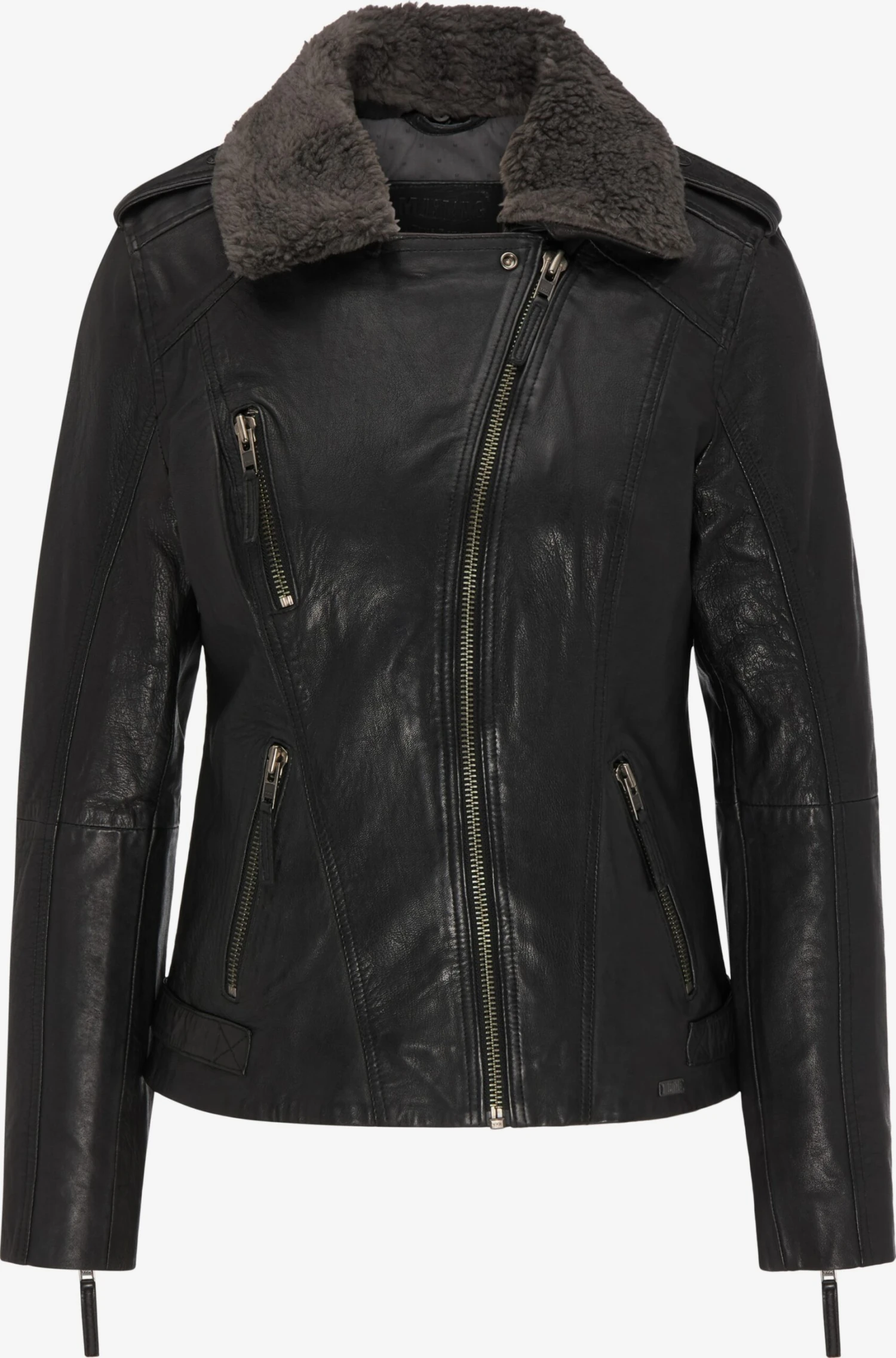 Mustang Leren Jassen Tussenjas Grenada FF Dames Zwart 3 Mustang Leren Jassen Tussenjas Grenada FF Dames Zwart