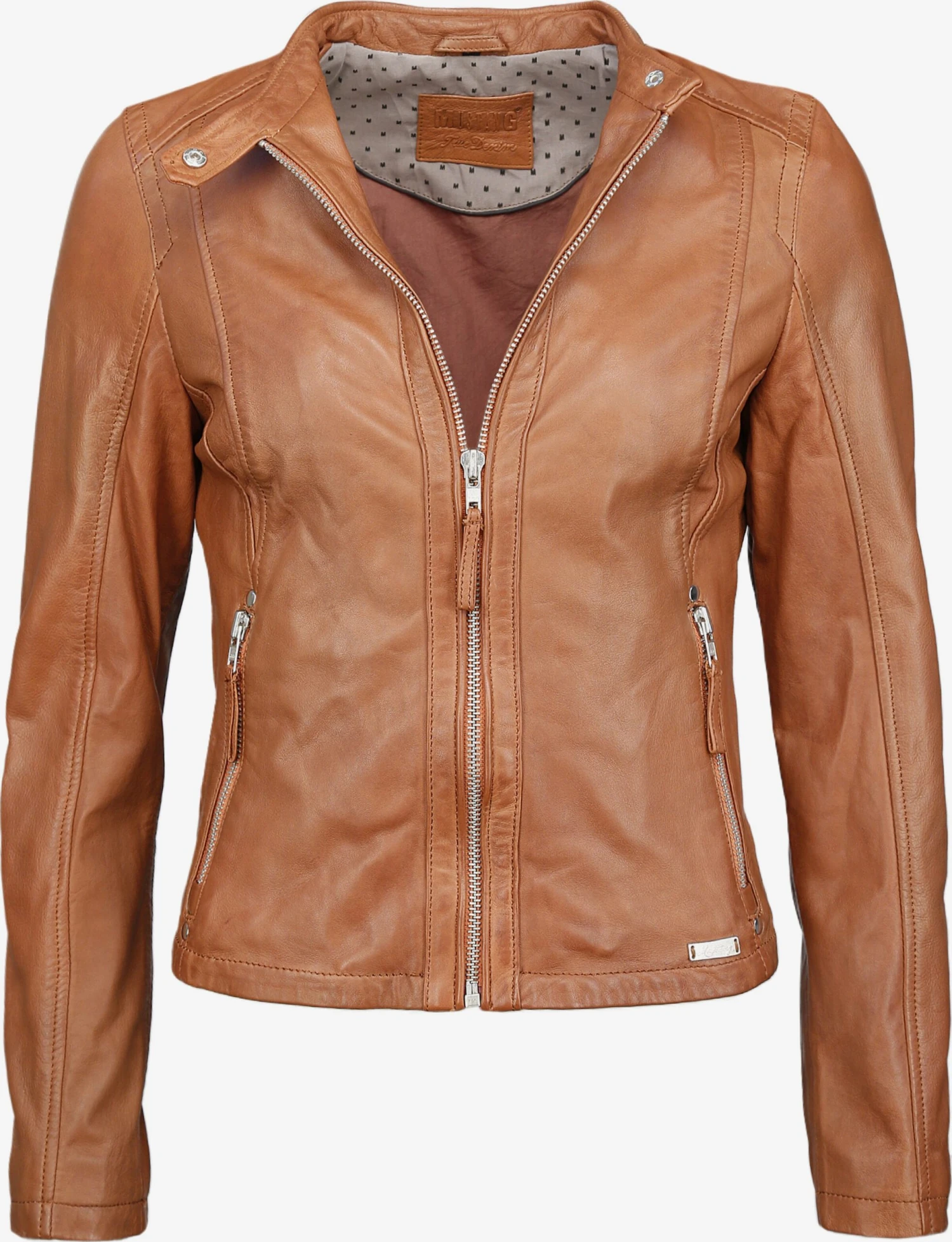 Mustang Leren Jassen Tussenjas Marianne Dames Cognac 3 Mustang Leren Jassen Tussenjas Marianne Dames Cognac