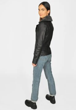 Mustang Weichem Kragen- Leren Jas - Black -Mustang Verkoop 9e3cb1aec1104a58b31425e3dd57f45a