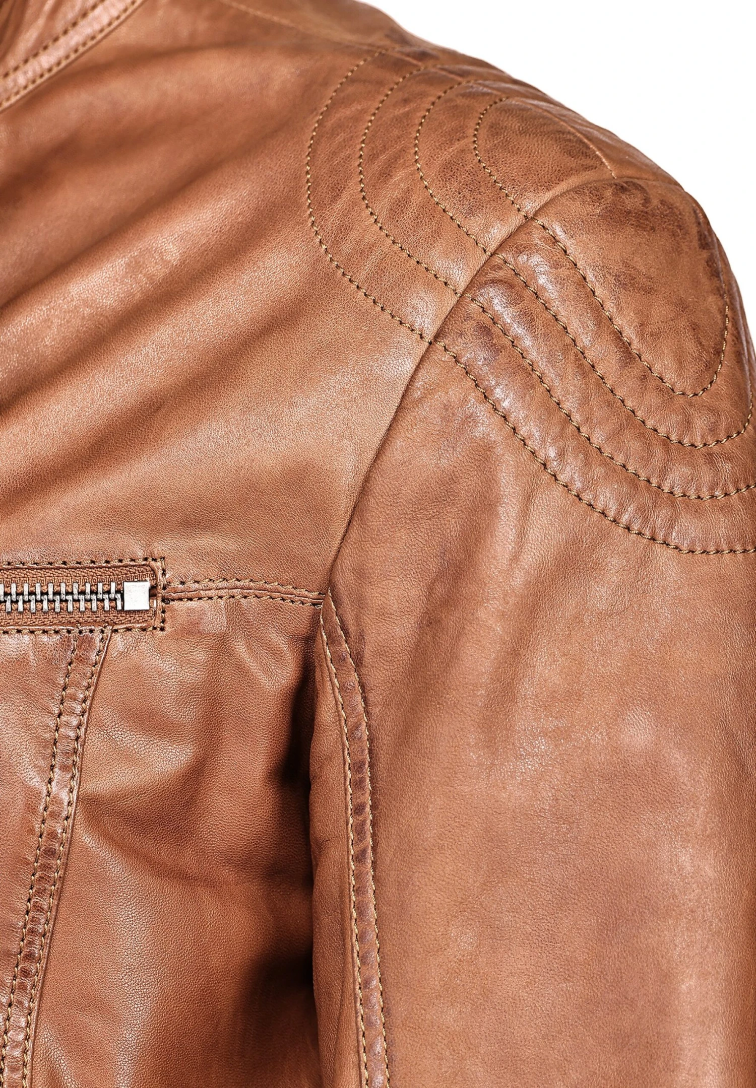 Mustang Leren Jas - Cognac 5 Mustang Leren Jas - Cognac - Afbeelding 3