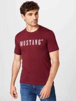 Mustang T-shirts Shirt Alex Heren Donkerrood -Mustang Verkoop 9f4bd1dcd6c012c822c11b0badb11e98