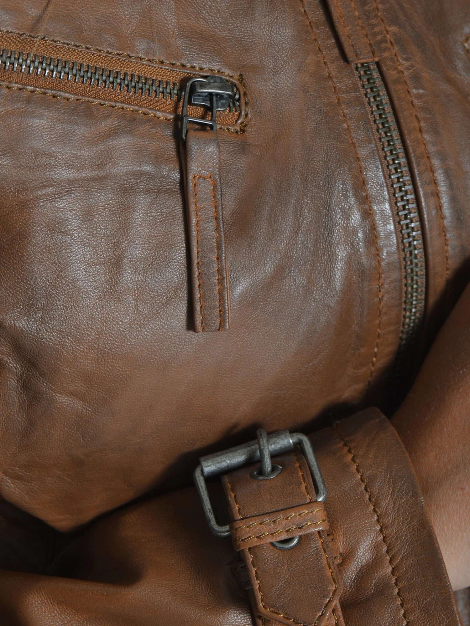 Mustang Leren Jassen Tussenjas Ryana Dames Cognac 8 Mustang Leren Jassen Tussenjas Ryana Dames Cognac - Afbeelding 6