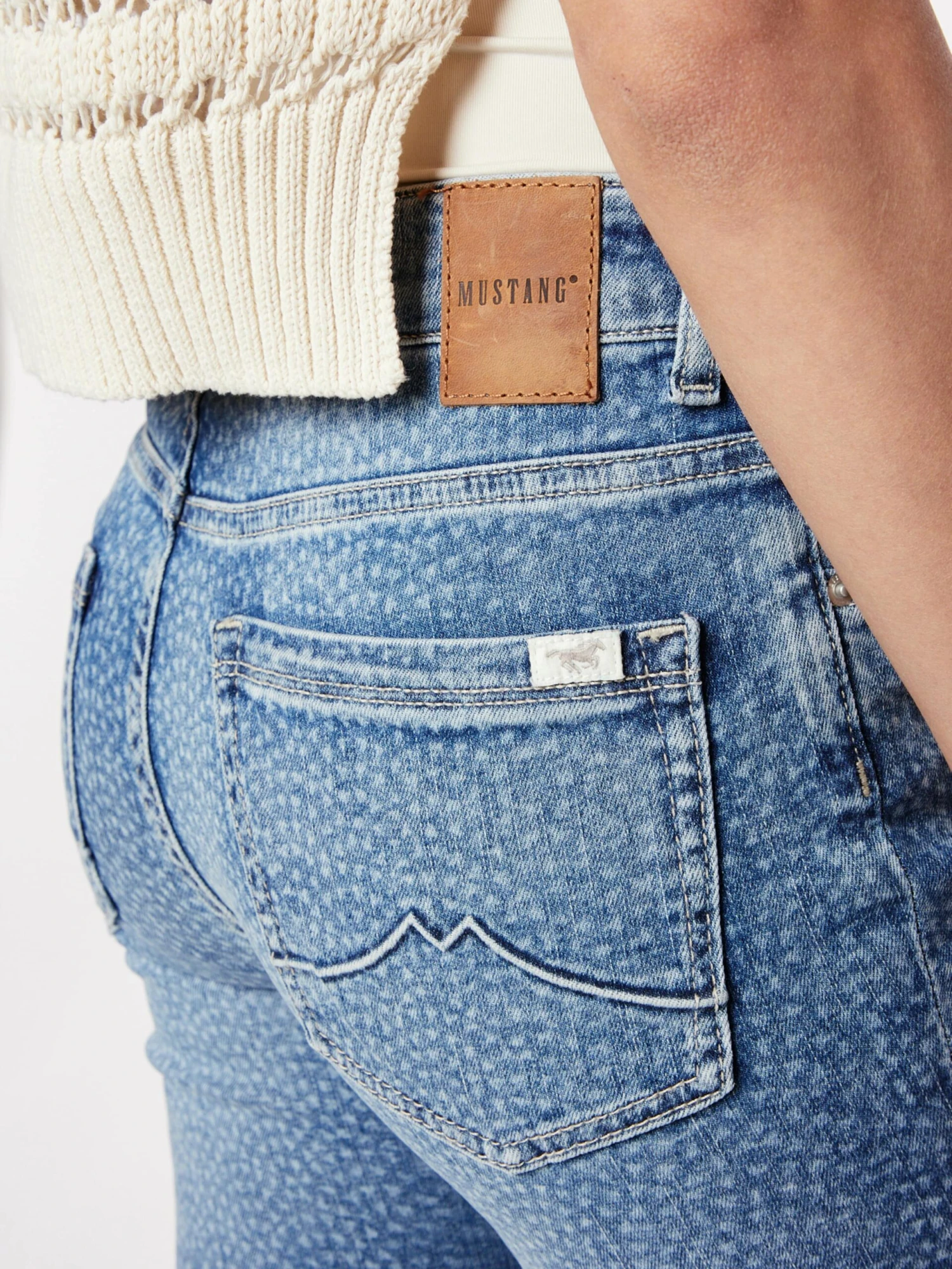 Mustang Jeans Skinny Jeans Shelby Dames Blauw 4 Mustang Jeans Skinny Jeans Shelby Dames Blauw - Afbeelding 2