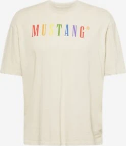 Mustang T-shirts Shirt Aidan Heren Wolwit