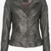 Mustang Leren Jassen Tussenjas Ina Dames Donkergrijs -Mustang Verkoop a21aad3c37622105b6534d2b8b3986bb