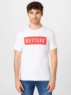 Mustang T-shirts Shirt Alex Heren Wit -Mustang Verkoop a3427d66fad0f2b5378fe9d52a6bd4b7