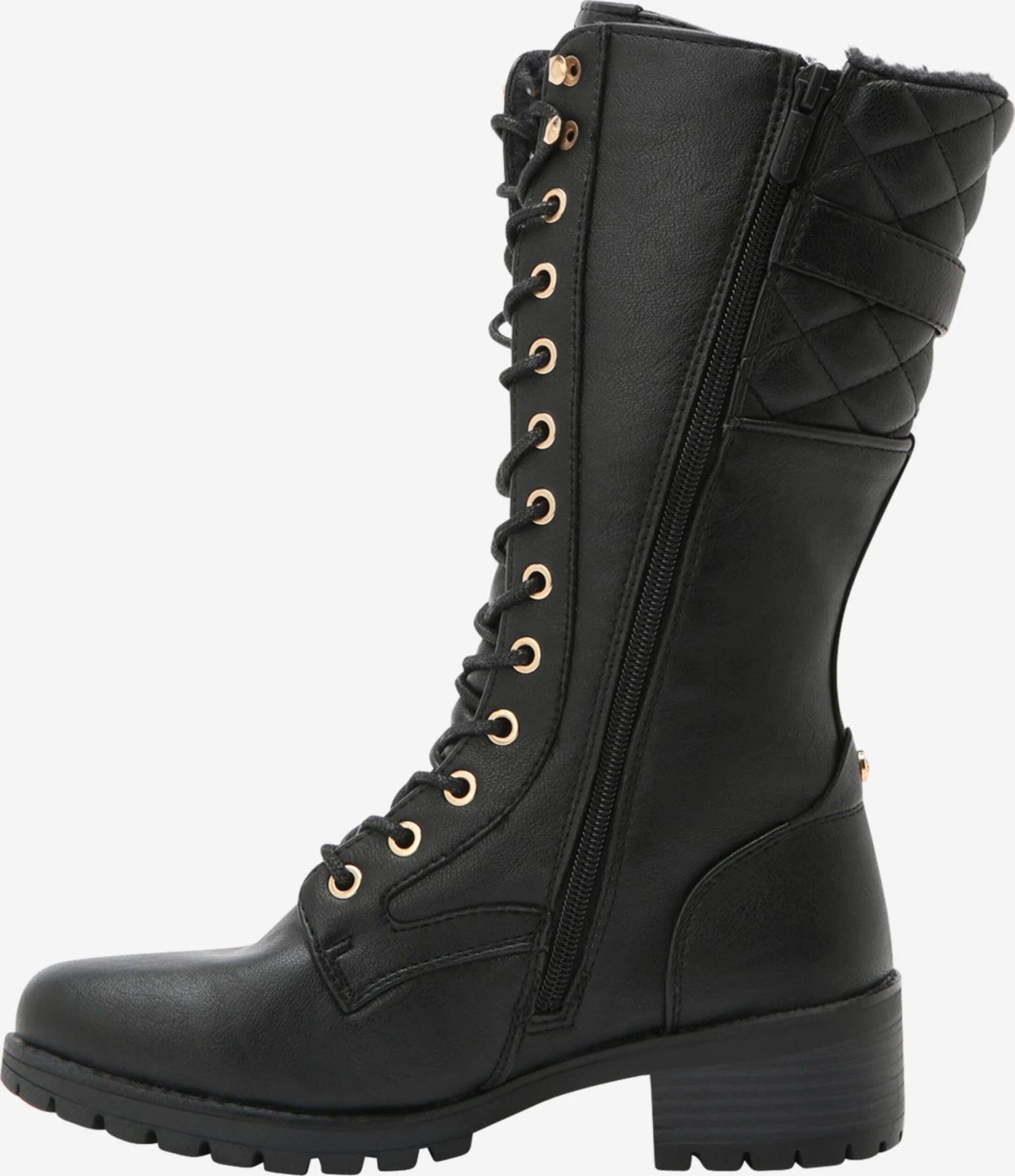 Mustang Laarzen Veterlaarzen Dames Zwart 4 Mustang Laarzen Veterlaarzen Dames Zwart - Afbeelding 2