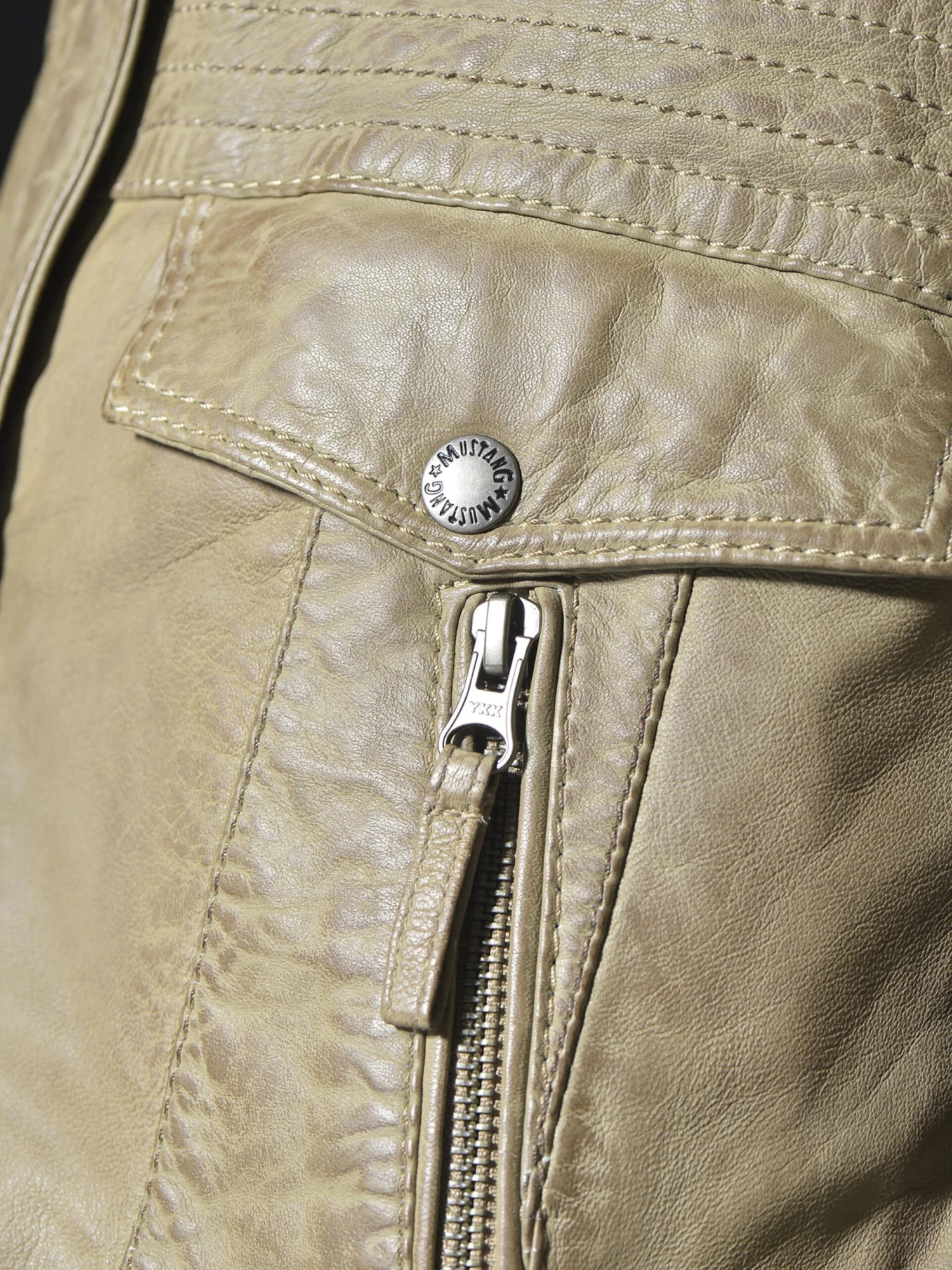 Mustang Leren Jassen Tussenjas Jasmin Dames Beige 9 Mustang Leren Jassen Tussenjas Jasmin Dames Beige - Afbeelding 7