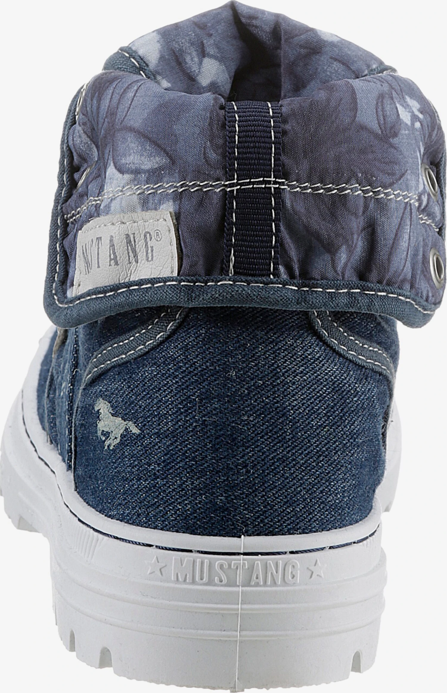 Mustang Enkellaarsjes Veterlaarsjes Dames Blauw 4 Mustang Enkellaarsjes Veterlaarsjes Dames Blauw - Afbeelding 2