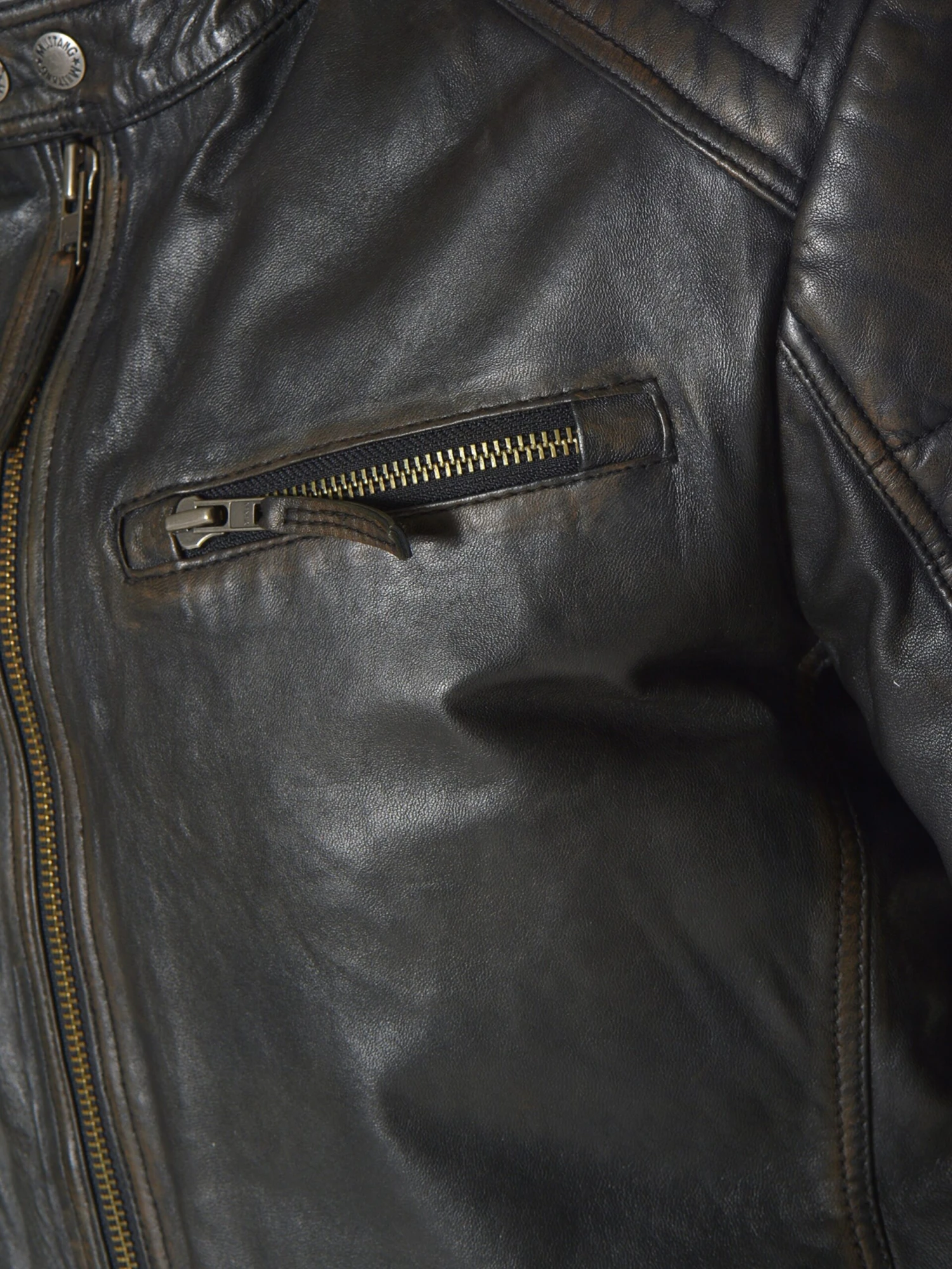 Mustang Leren Jassen Tussenjas Patrick-B Heren Bruin 9 Mustang Leren Jassen Tussenjas Patrick-B Heren Bruin - Afbeelding 7