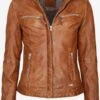 Mustang Leren Jassen Tussenjas Amilia Dames Cognac