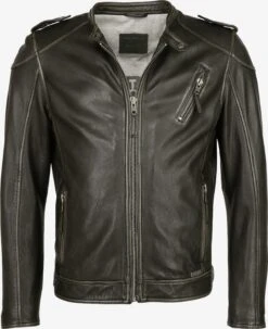 Mustang Leren Jassen Tussenjas 31020136 Heren Zwart