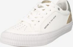 Mustang Casual Sneakers Sneakers Laag Dames Natuurwit