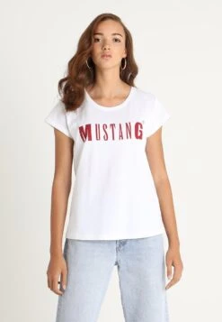 Mustang Logo - T-Shirt Print - General White