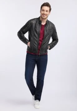 Mustang Leren Jassen Tussenjas Rodrigues Heren Zwart -Mustang Verkoop b3bbbc69ac6e79548f20c5ee0539e43a