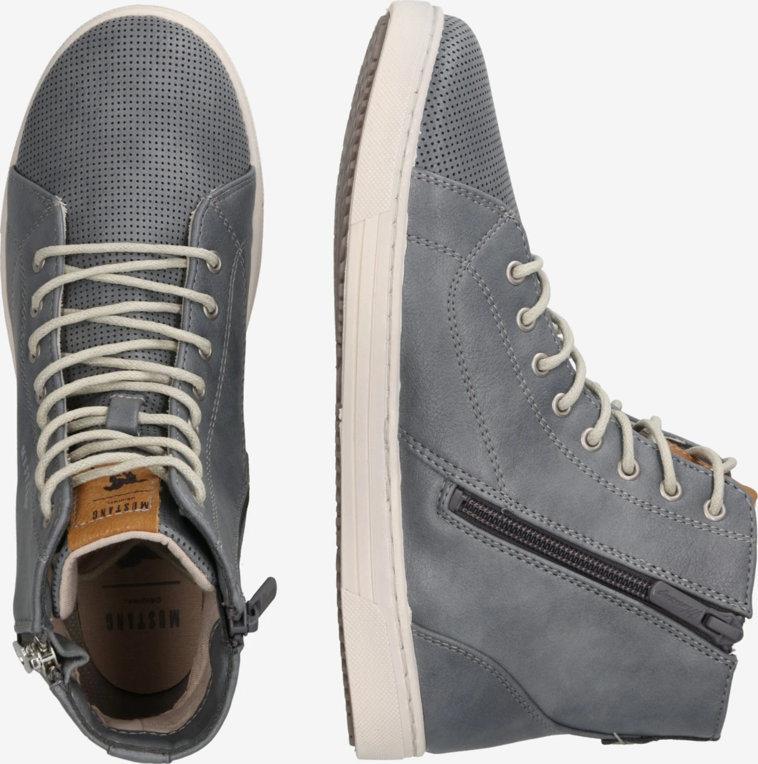 Mustang Hoge Sneakers Sneakers Hoog Dames Donkergrijs 4 Mustang Hoge Sneakers Sneakers Hoog Dames Donkergrijs - Afbeelding 2