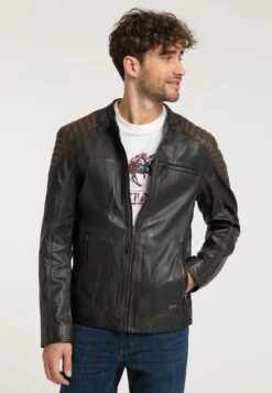 Mustang Leren Jassen Tussenjas Heren Chocoladebruin / Sepia -Mustang Verkoop b7859ae69930adbe1ab32d4589749dc7