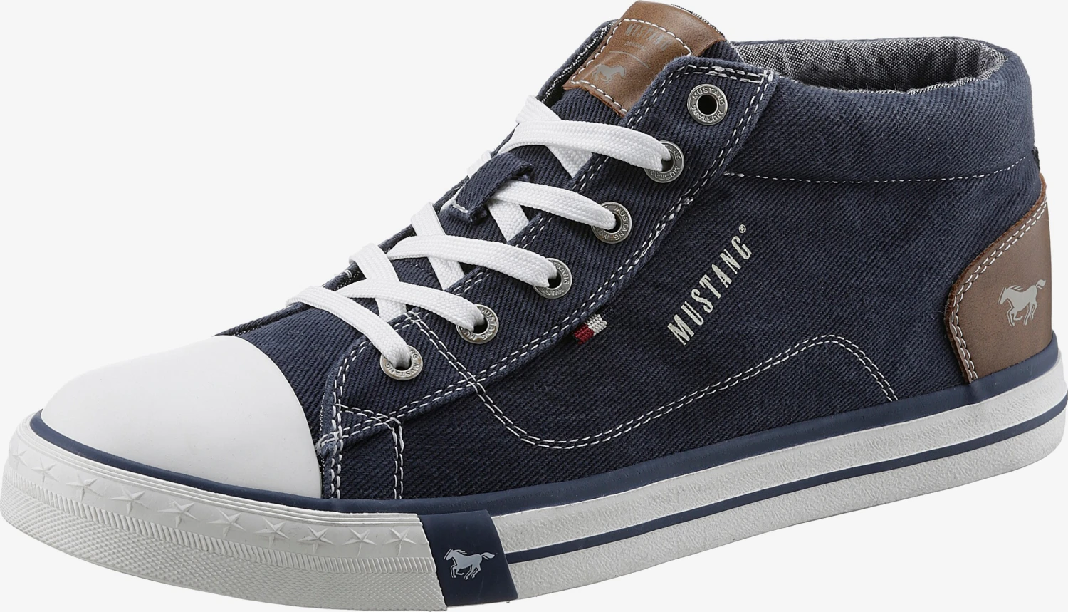 Mustang Hoge Sneakers Sneakers Hoog Heren Navy 3 Mustang Hoge Sneakers Sneakers Hoog Heren Navy