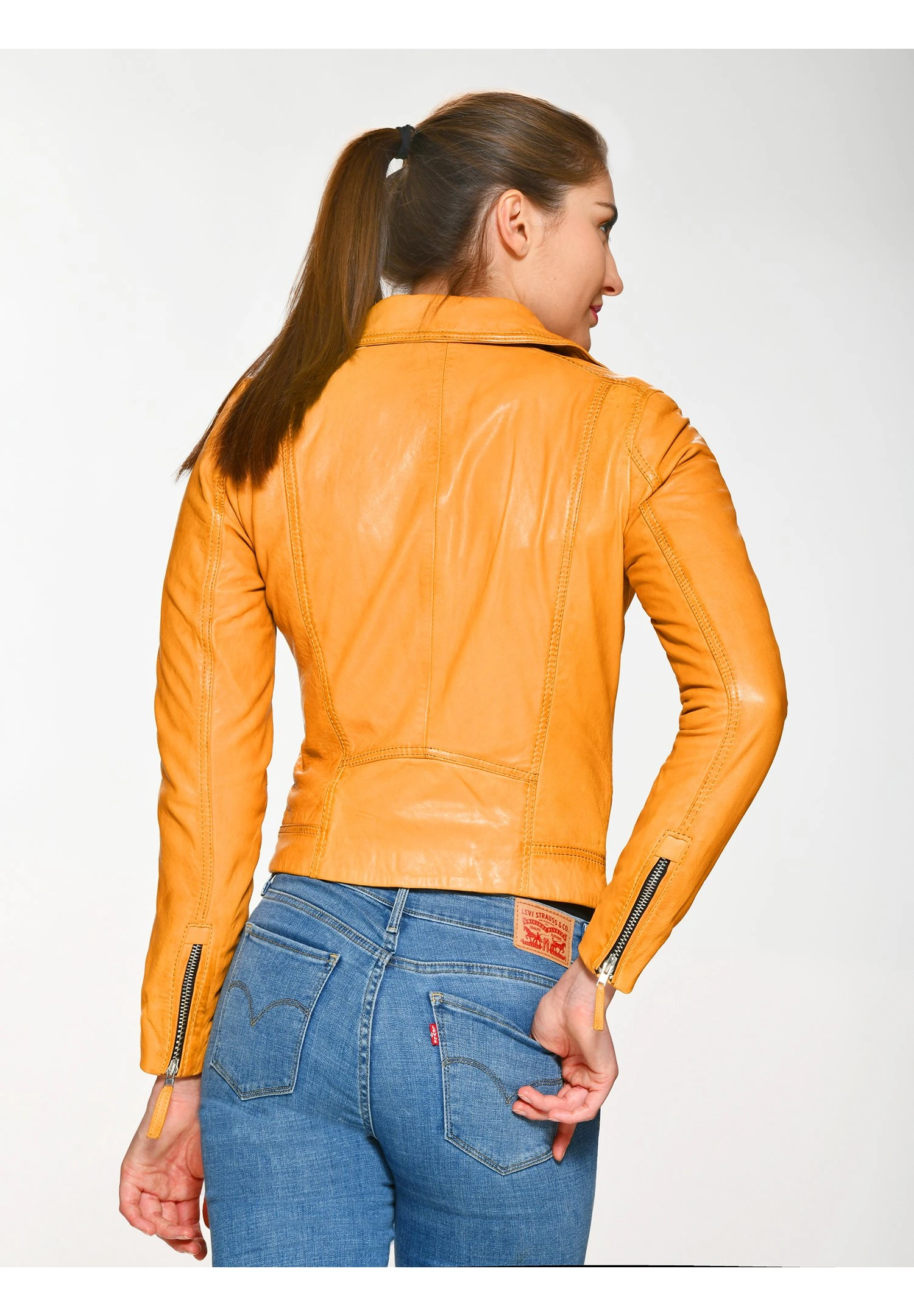 Mustang Leren Jas - Curry 4 Mustang Leren Jas - Curry - Afbeelding 2