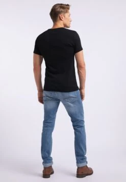 Mustang T-shirts Shirt Aaron Heren Zwart -Mustang Verkoop b803db1e2f78a67a7ea692deac3fabd7