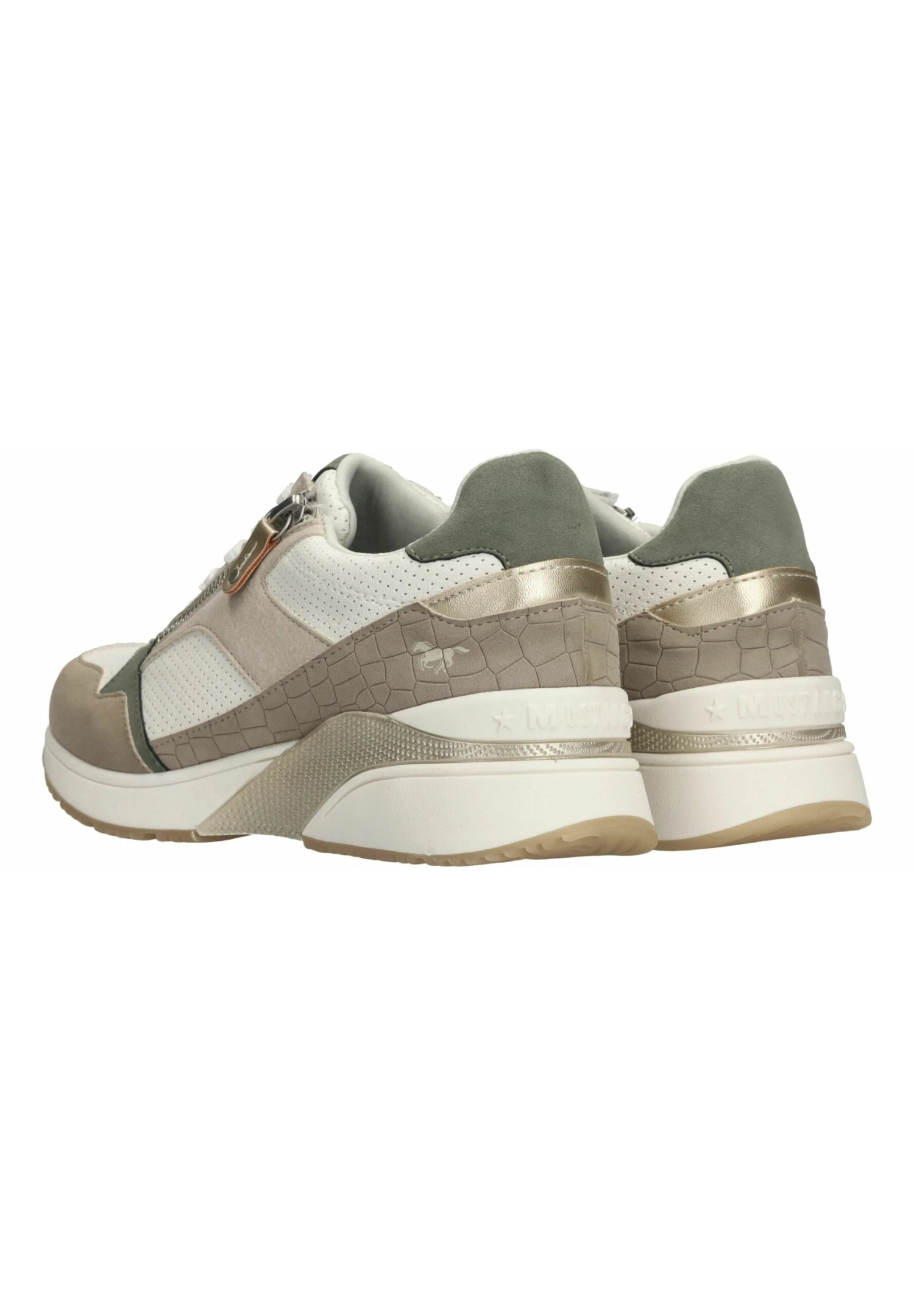 Mustang Sneakers Laag - Beige Weiss 6 Mustang Sneakers Laag - Beige Weiss - Afbeelding 4