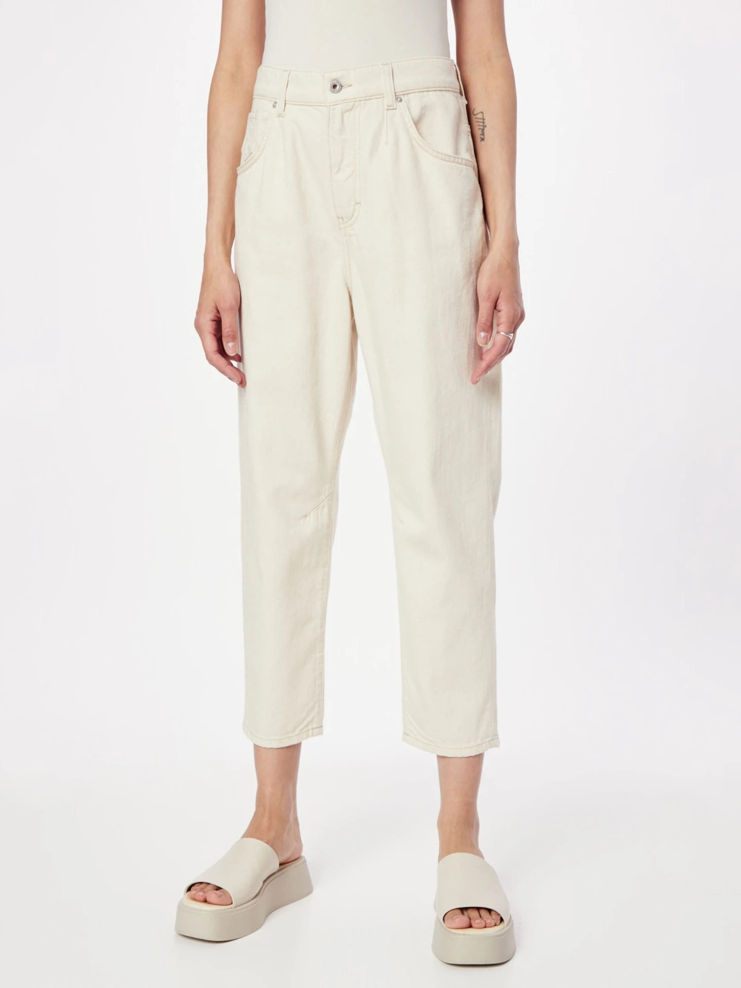 Mustang Straight Regular Jeans Dames Ecru 5 Mustang Straight Regular Jeans Dames Ecru - Afbeelding 3