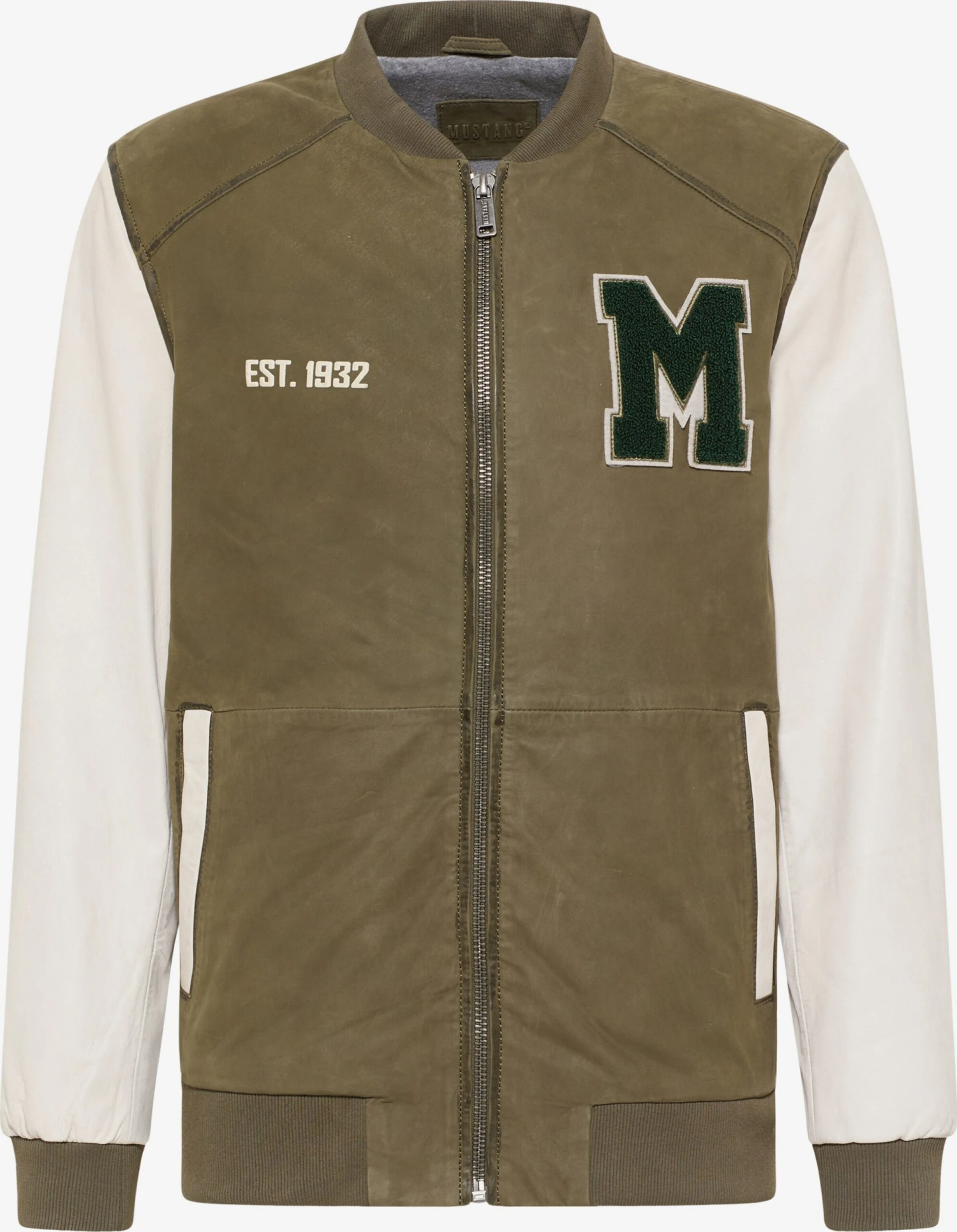 Mustang Leren Jassen Tussenjas Heren Olijfgroen 3 Mustang Leren Jassen Tussenjas Heren Olijfgroen