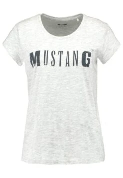 Mustang Logo - T-Shirt Print - Light Grey Melange -Mustang Verkoop bb50b663e2ed49dc9314e2298843ceff
