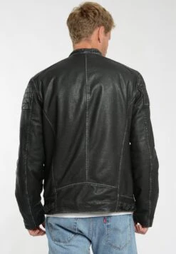 Mustang Leren Jas - BlackAnthra -Mustang Verkoop bb96b765e04840bb9e8bcffa1e7e072e