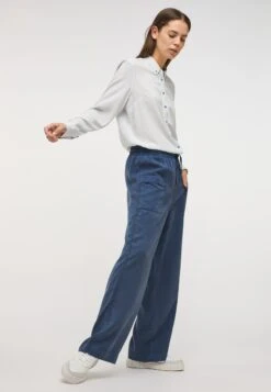Mustang Style Drawstring Wide Leg - Broek - Blau -Mustang Verkoop bd89374c4e1441609712d57ac92e77cd