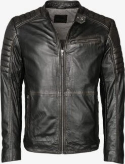 Mustang Leren Jassen Tussenjas 3101985 Heren Zwart