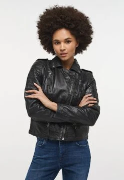 Mustang Leren Jas - Schwarz