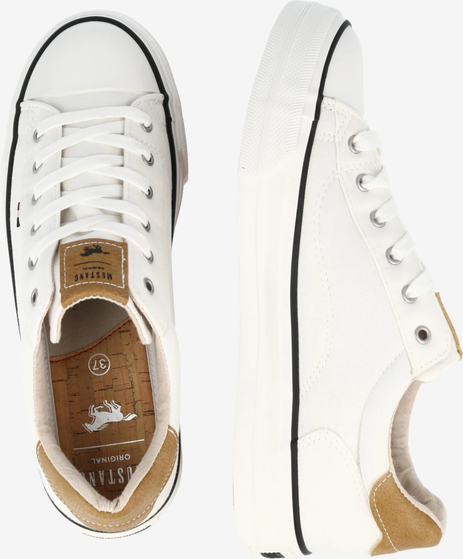 Mustang Skate Sneakers Sneakers Laag Dames Wit 4 Mustang Skate Sneakers Sneakers Laag Dames Wit - Afbeelding 2