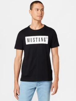 Mustang T-shirts Shirt Alex Heren Zwart -Mustang Verkoop c6491add98f939abc0c13e259d95d78e