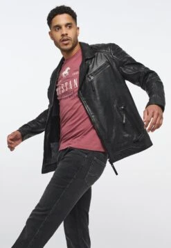 Mustang Leren Jas - Schwarz -Mustang Verkoop c8b6822b05904fe08d9ea42e36943f46